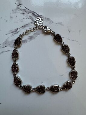 Kendra Scott black & silver drusy bracelet